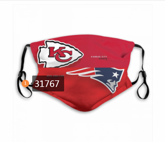 NFL New England Patriots 1882020 Dust mask with filter->nfl dust mask->Sports Accessory